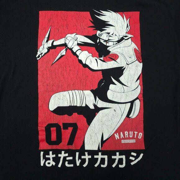 Naruto Shippuden Collection Graphic T Shirt READ Mens 2XL Crew Neck Short Sleeve - Picture 3 of 16